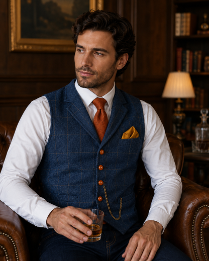 Men's Vintage Vest – Tailored Fit with Vintage-Inspired Design