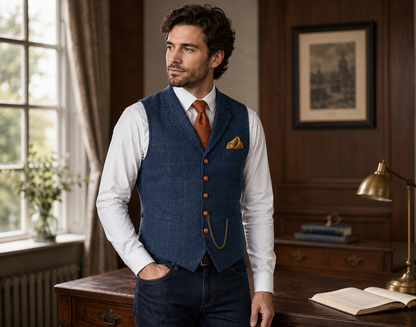 Men's Vintage Vest – Tailored Fit with Vintage-Inspired Design