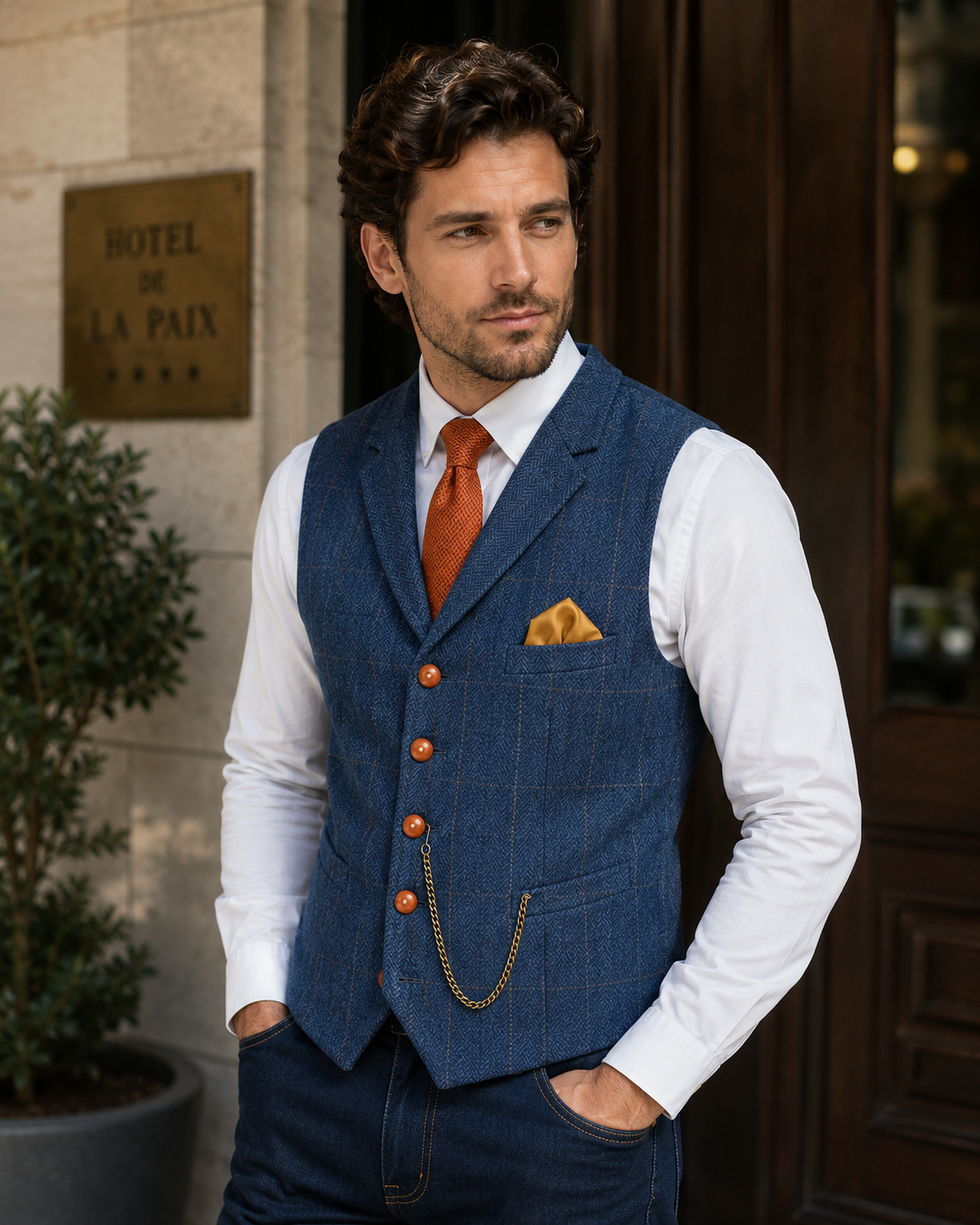 Men's Vintage Vest – Tailored Fit with Vintage-Inspired Design