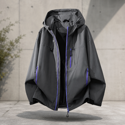Women's Technical Outdoor Jacket – Waterproof with Adjustable Hood