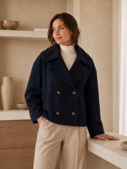 Women's Cropped Jacket – Refined Tailoring for Layering