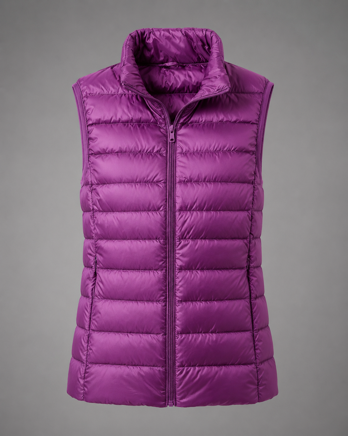 Women's Ultra Light Down Vest – Slim Fit, Zip Front, Windproof, Lightweight