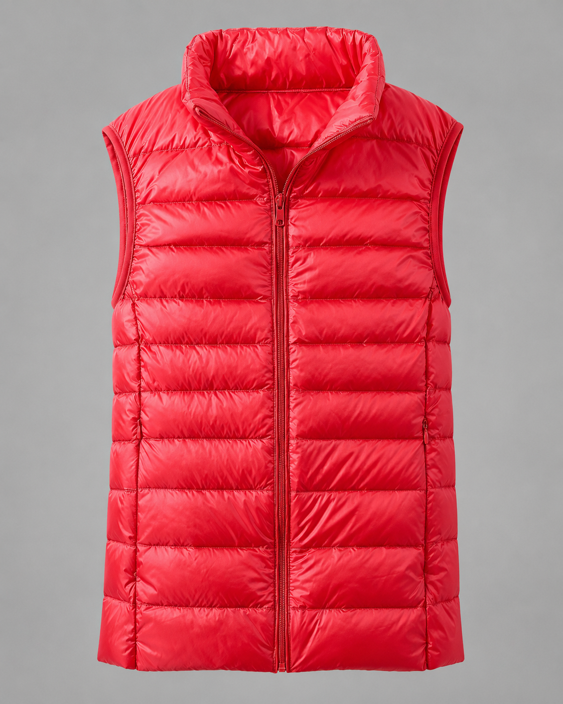 Women's Ultra Light Down Vest – Slim Fit, Zip Front, Windproof, Lightweight