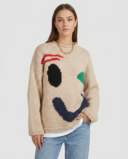 Cozy Collection | Oversized Cardigan with Smiley Face Design | Soft Comfort for Stylish Layering 4