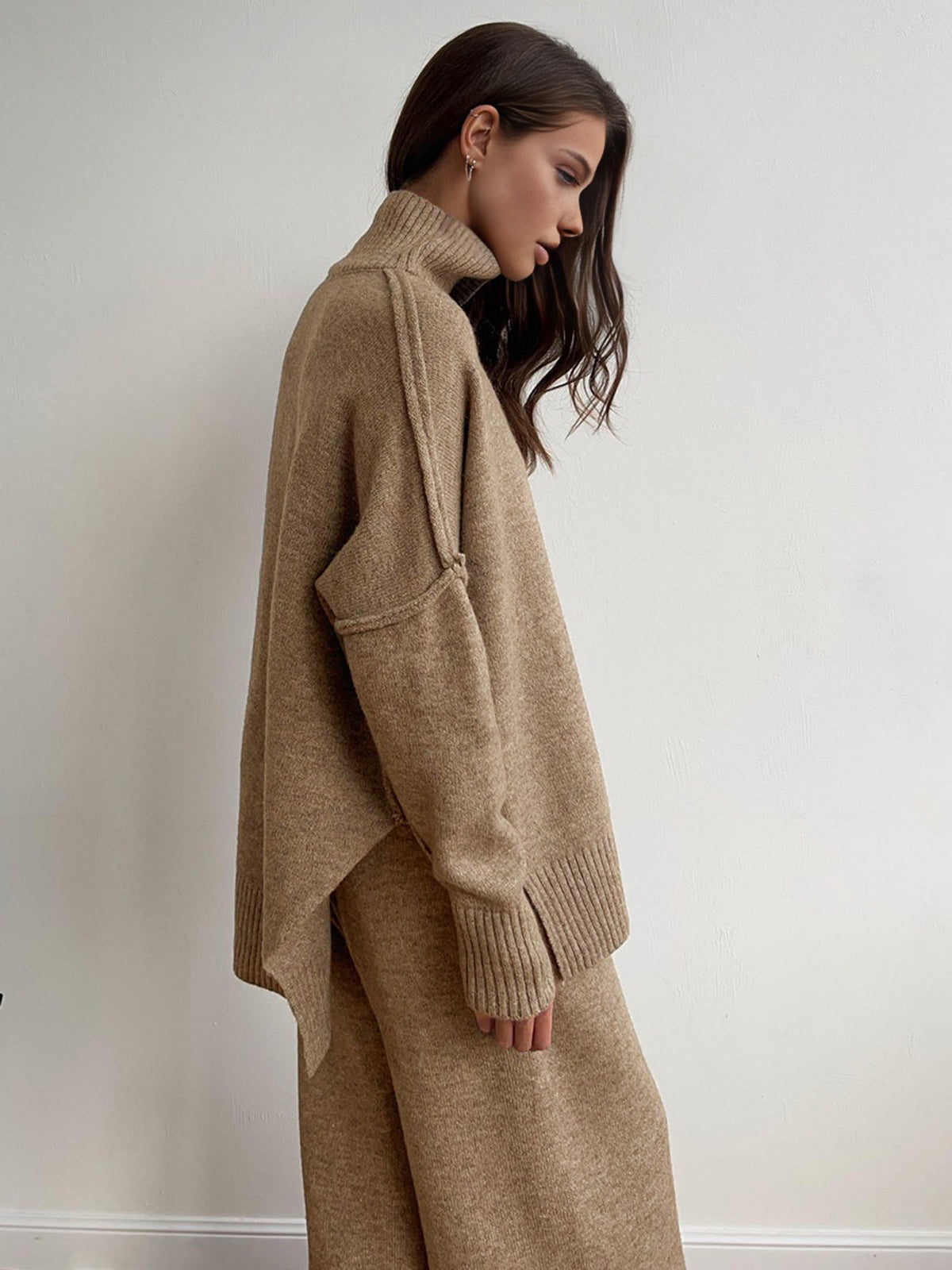 Cozy Knit | Women's Lounge Set with Soft Turtleneck & Wide-Leg Pants for Ultimate Comfort 1