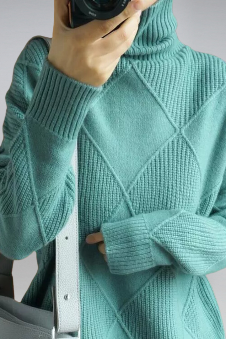 Elegant Cashmere Sweater for Women with Wrap Collar | Ultimate Comfort & Style 11