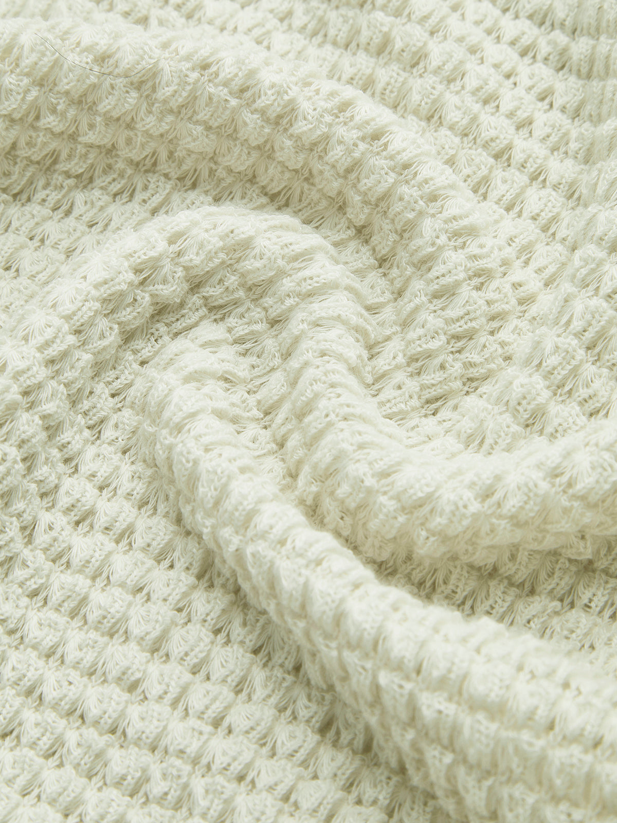 Elegant Women's Long Sleeve Top with Waffle Knit Texture | Versatile Layering Piece for Day-to-Night Style 4