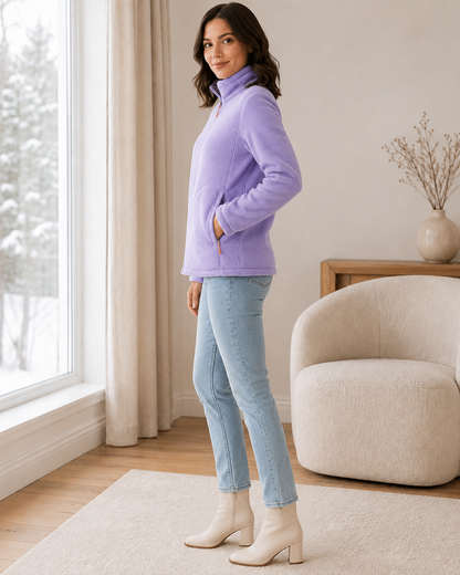 Women's Puffer Jacket with Plush Lining