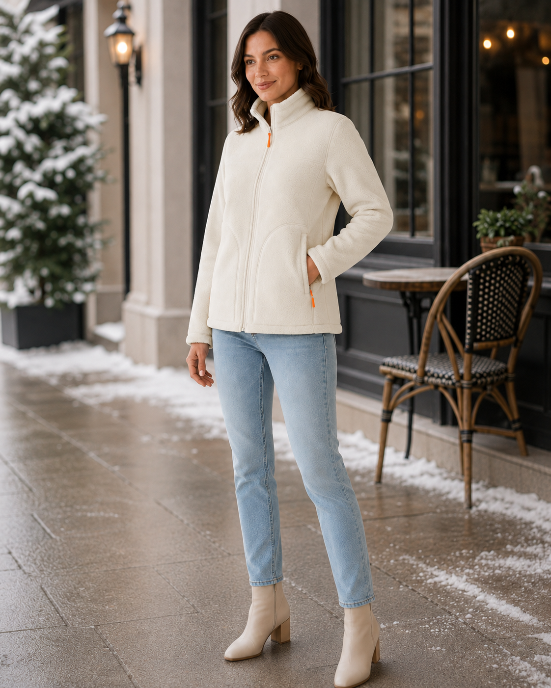 Women's Puffer Jacket with Plush Lining