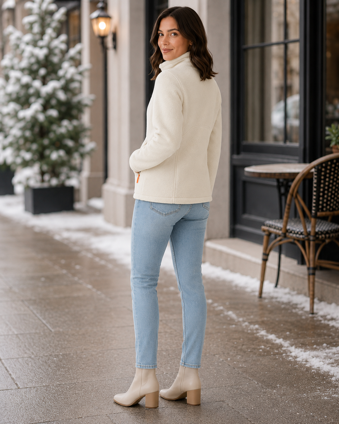 Women's Puffer Jacket with Plush Lining