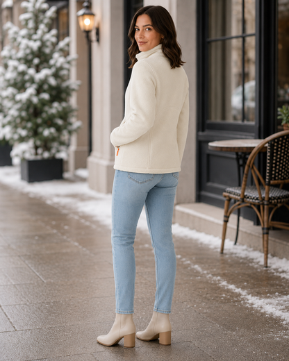 Women's Puffer Jacket with Plush Lining