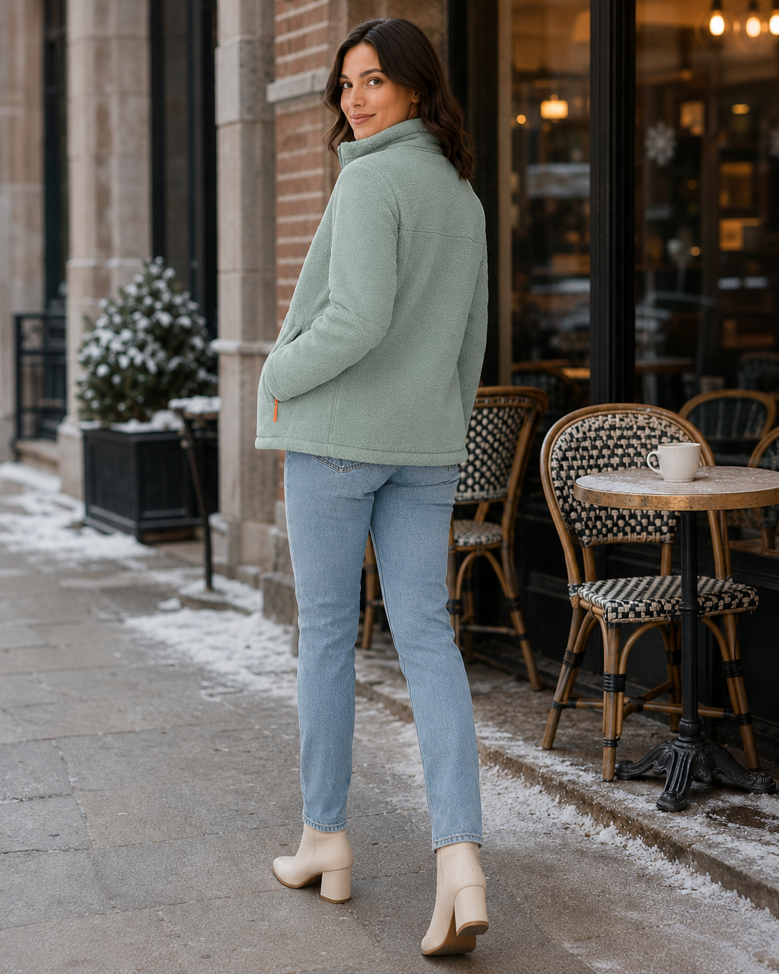 Women's Puffer Jacket with Plush Lining