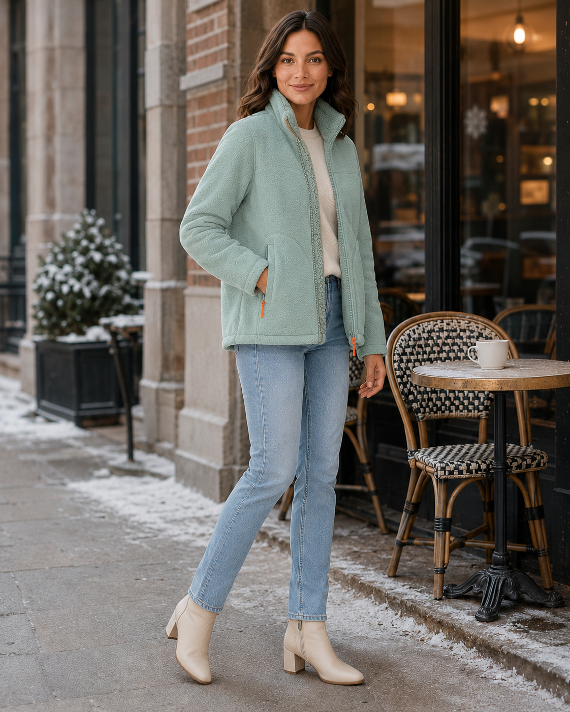 Women's Puffer Jacket with Plush Lining