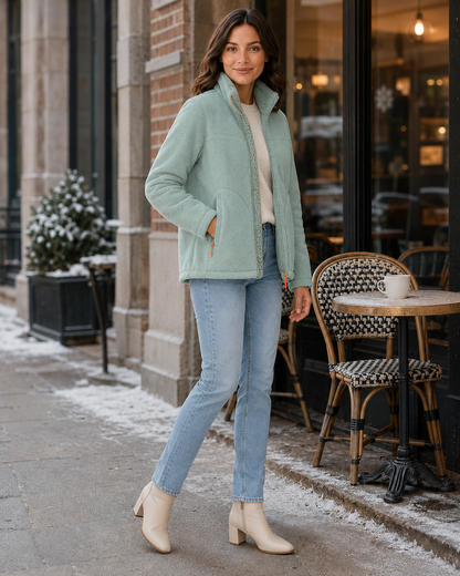 Women's Puffer Jacket with Plush Lining