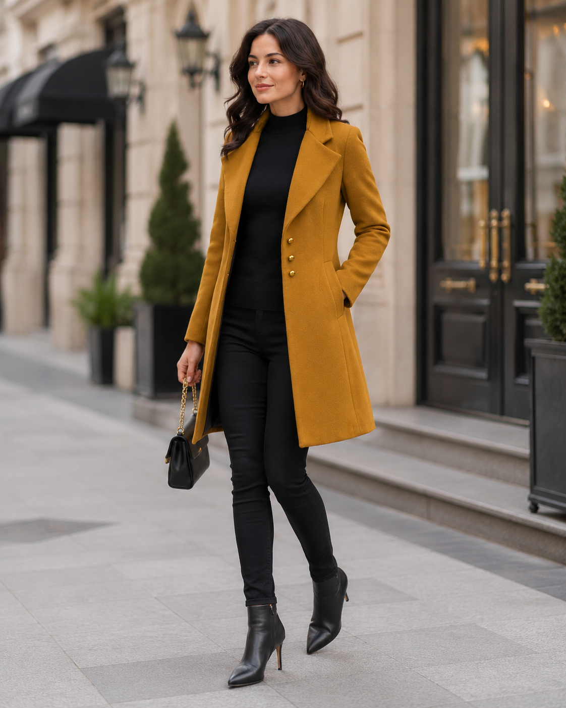 Wool Overcoat with Tailored Fit