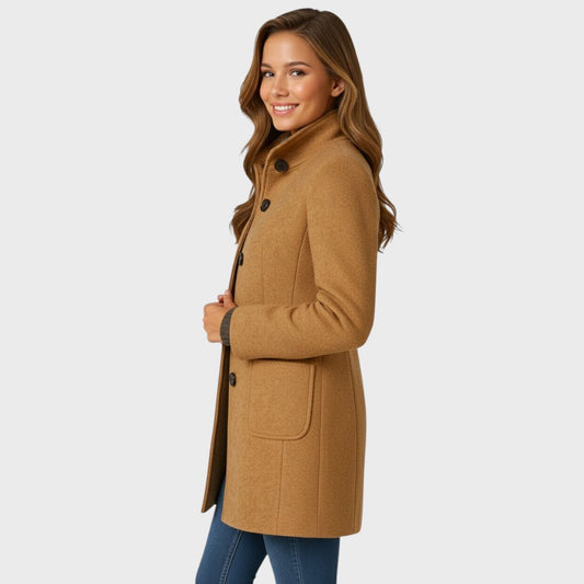 Sophisticated Women's Tailored Coat with Structured Fit | Elegant Outer Layer for Winter Style 2