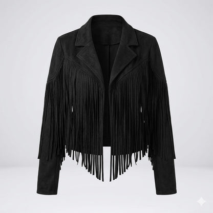 Womens Fringe Leather Jacket 3
