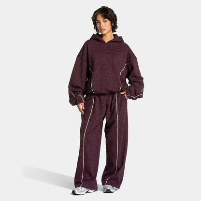 Women's Leopard Print Activewear Set | Comfortable Hooded Gym Clothes for Women 2