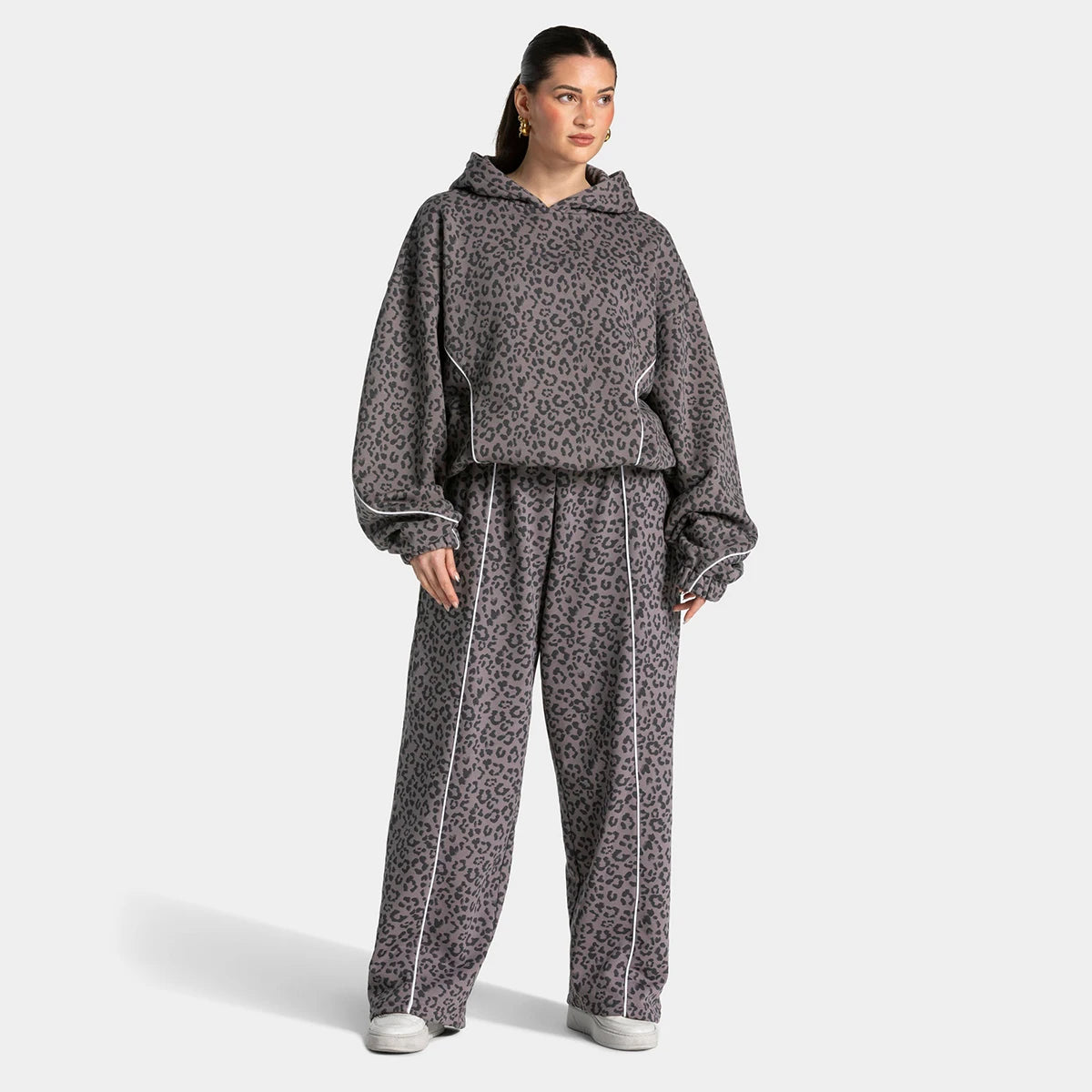 Women's Leopard Print Activewear Set | Comfortable Hooded Gym Clothes for Women 5