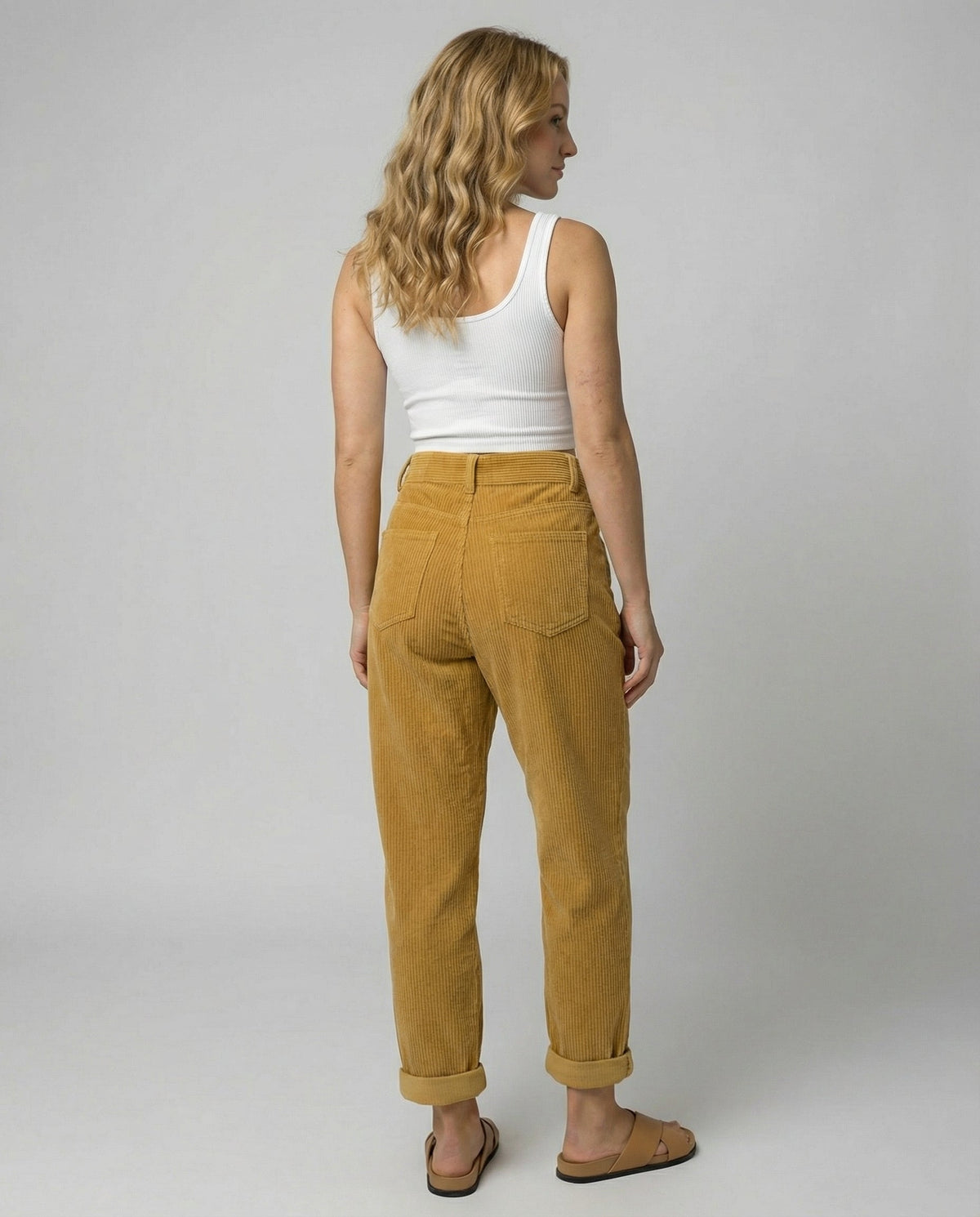 Women's Premium Corduroy Trousers – High Elastic Waistband
