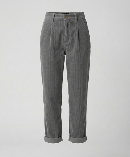 Women's Premium Corduroy Trousers – High Elastic Waistband
