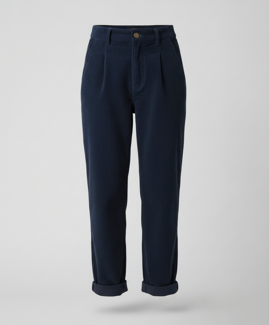 Women's Premium Corduroy Trousers – High Elastic Waistband