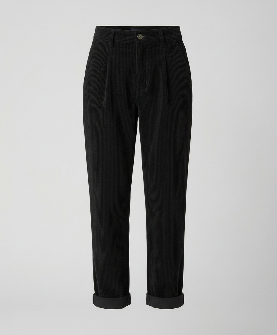 Women's Premium Corduroy Trousers – High Elastic Waistband
