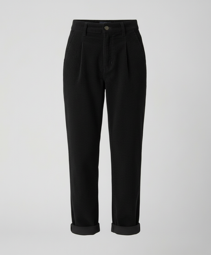 Women's Premium Corduroy Trousers – High Elastic Waistband