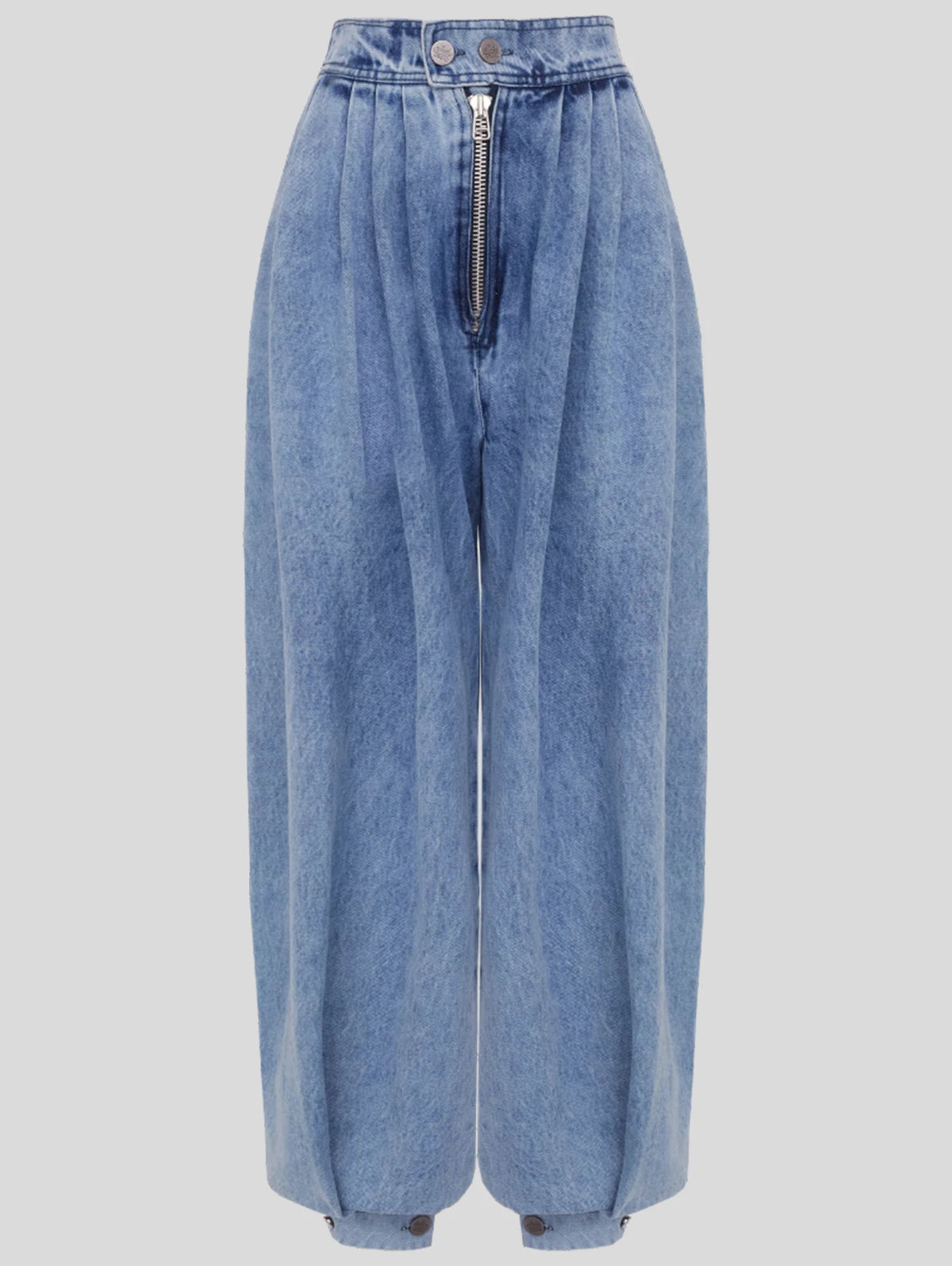 Women's Vintage Denim Harem Trousers | Casual High-Waist Loose Fit Pants 2