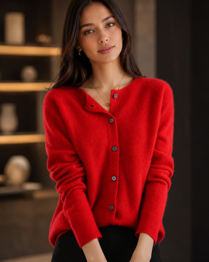 Women's Cashmere Knit Cardigan – Open Front