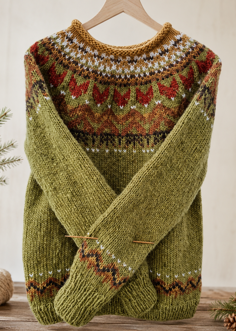 Icelandic Knit Sweater – Vintage Relaxed Fit