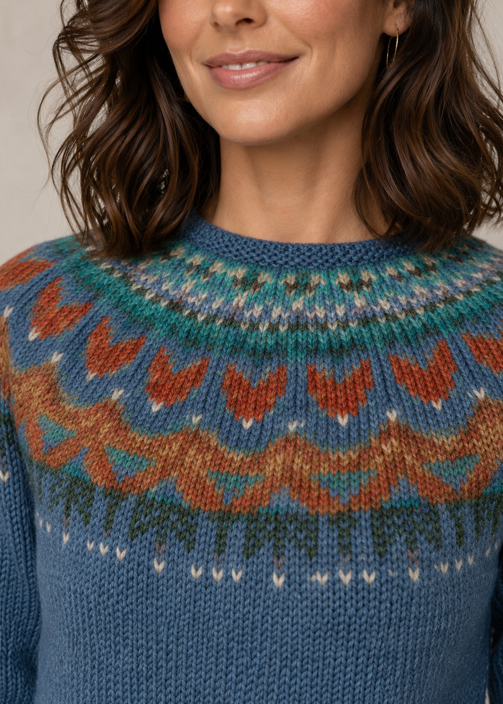 Icelandic Knit Sweater | Vintage Relaxed Fit with Classic Design | Cozy Layering for Autumn and Winter 5