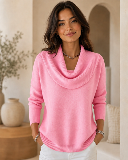Cowl Neck Knit Jumper – Relaxed Fit