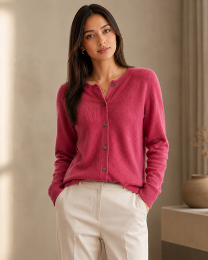 Women's Cashmere Knit Cardigan – Open Front