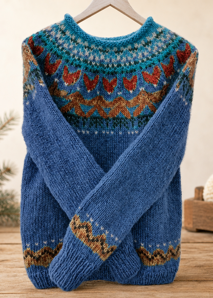 Icelandic Knit Sweater – Vintage Relaxed Fit