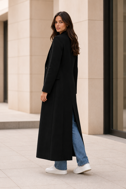 Women's Long Winter Coat – Tailored Silhouette
