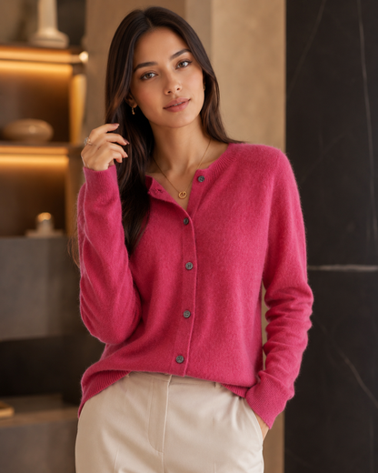 Women's Cashmere Knit Cardigan – Open Front