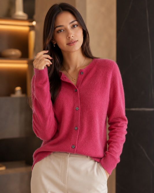 Women's Cashmere Knit Cardigan – Open Front