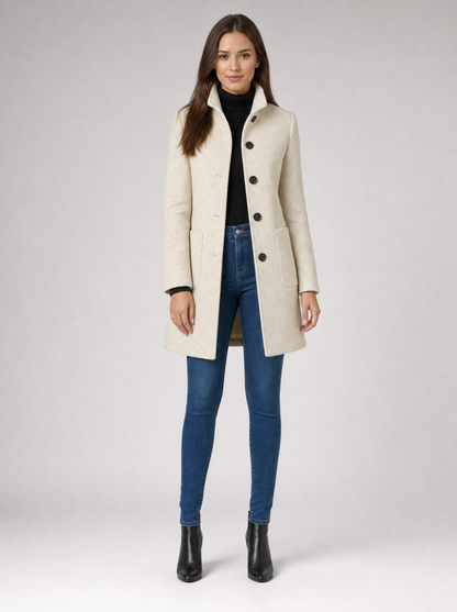 Women's Tailored Coat with Structured Fit
