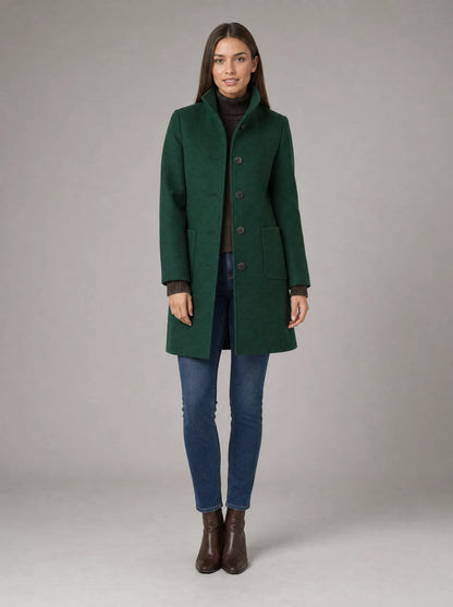 Women's Tailored Coat with Structured Fit