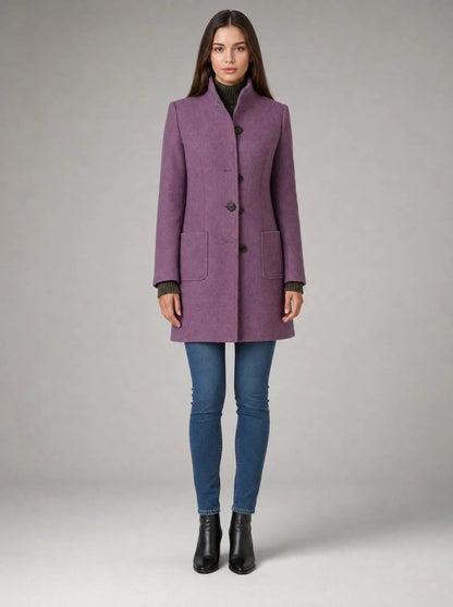 Women's Tailored Coat with Structured Fit