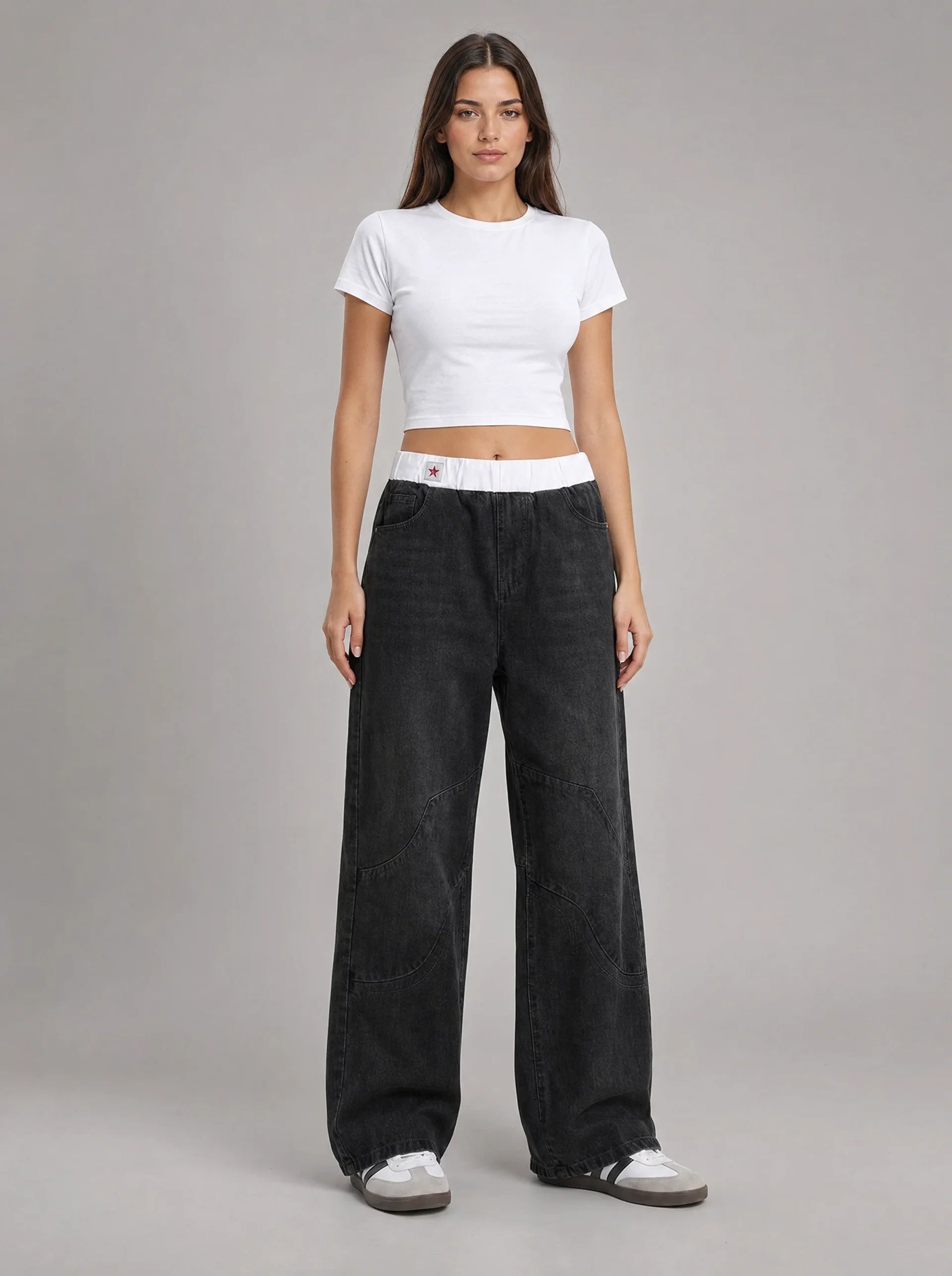 Women's Vintage Style Wide Leg Jeans – Relaxed Fit