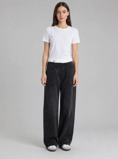 Women's Vintage Style Wide Leg Jeans – Relaxed Fit