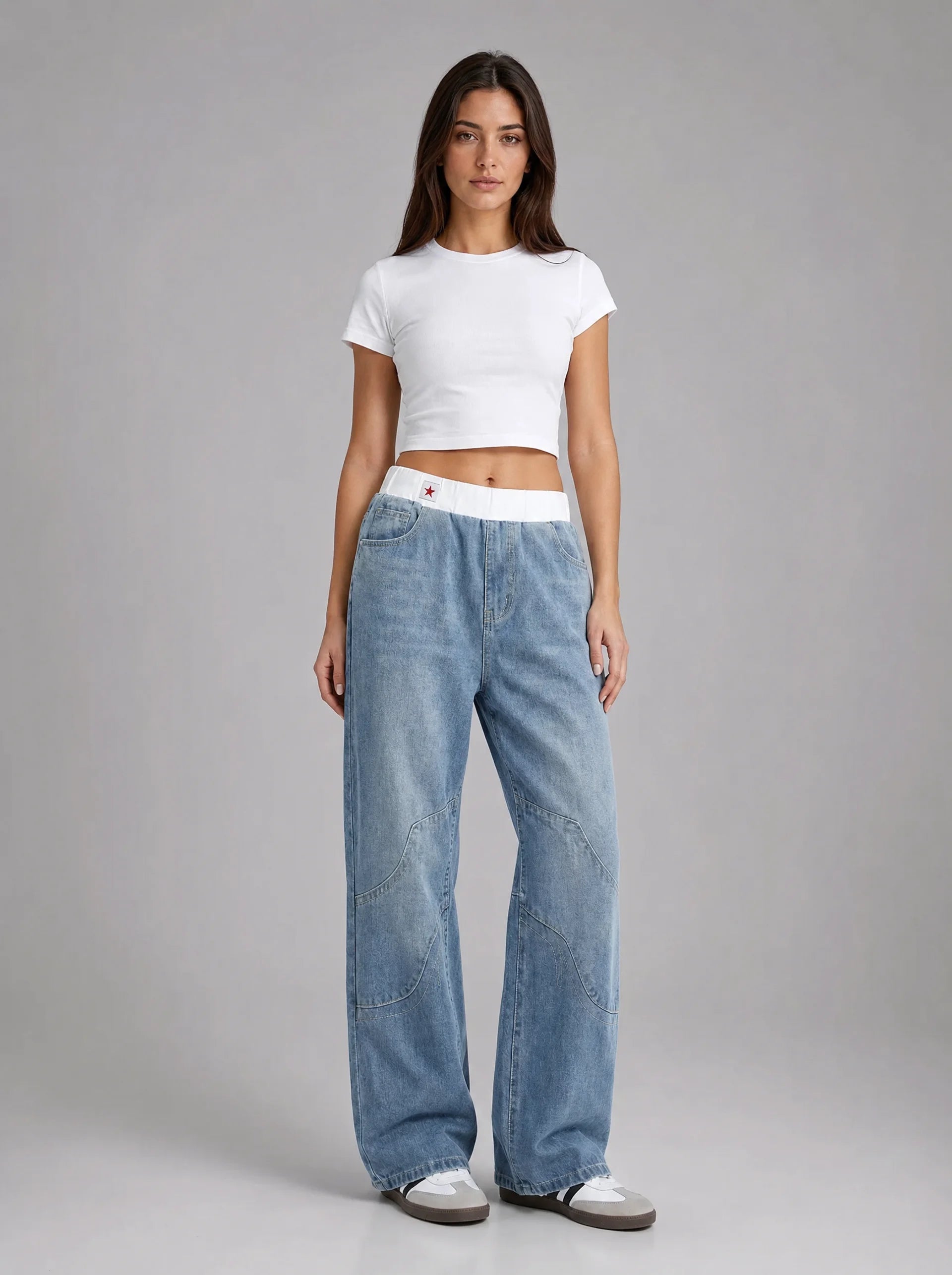 Women's Vintage Style Wide Leg Jeans – Relaxed Fit