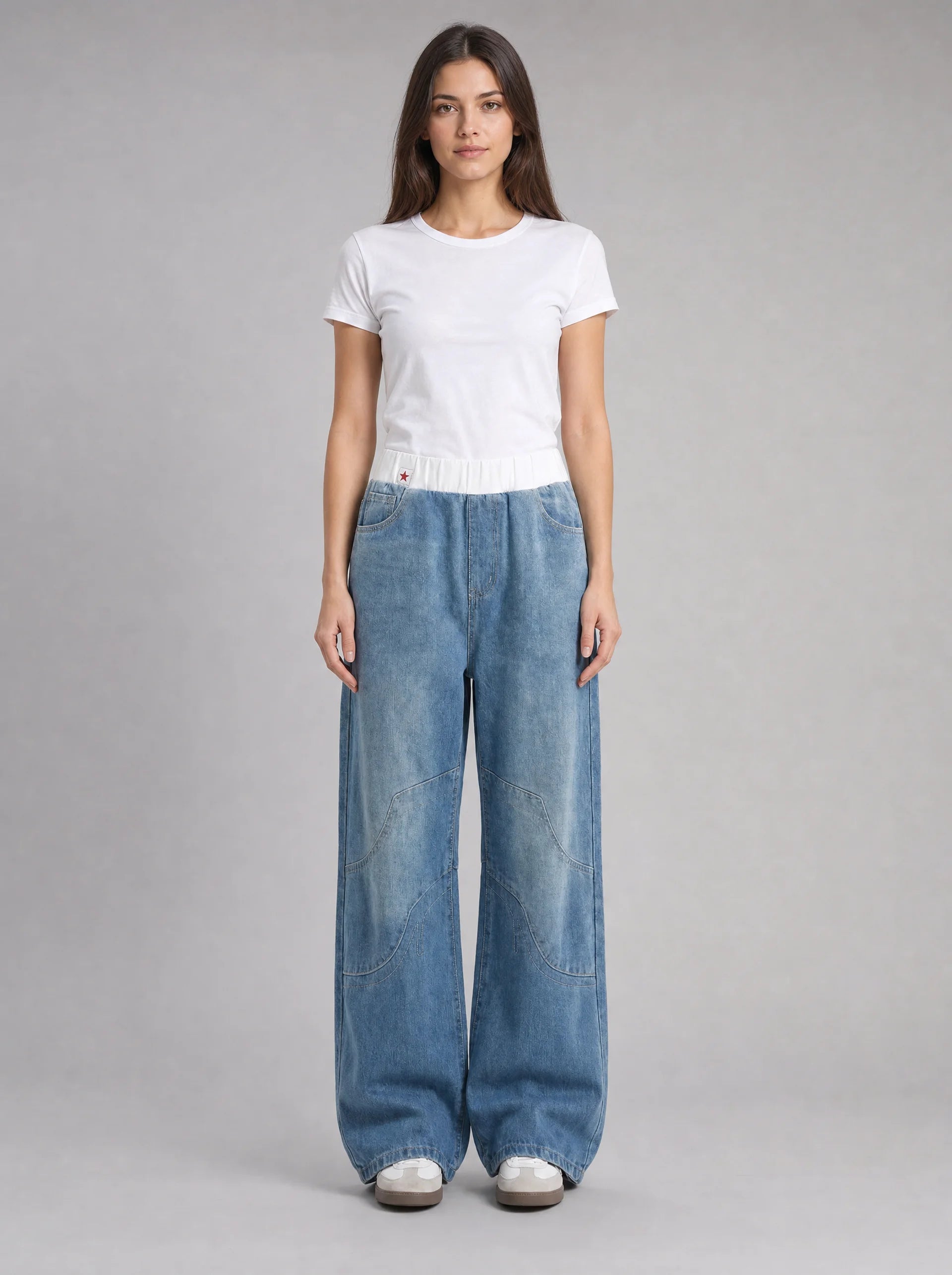 Women's Vintage Style Wide Leg Jeans – Relaxed Fit