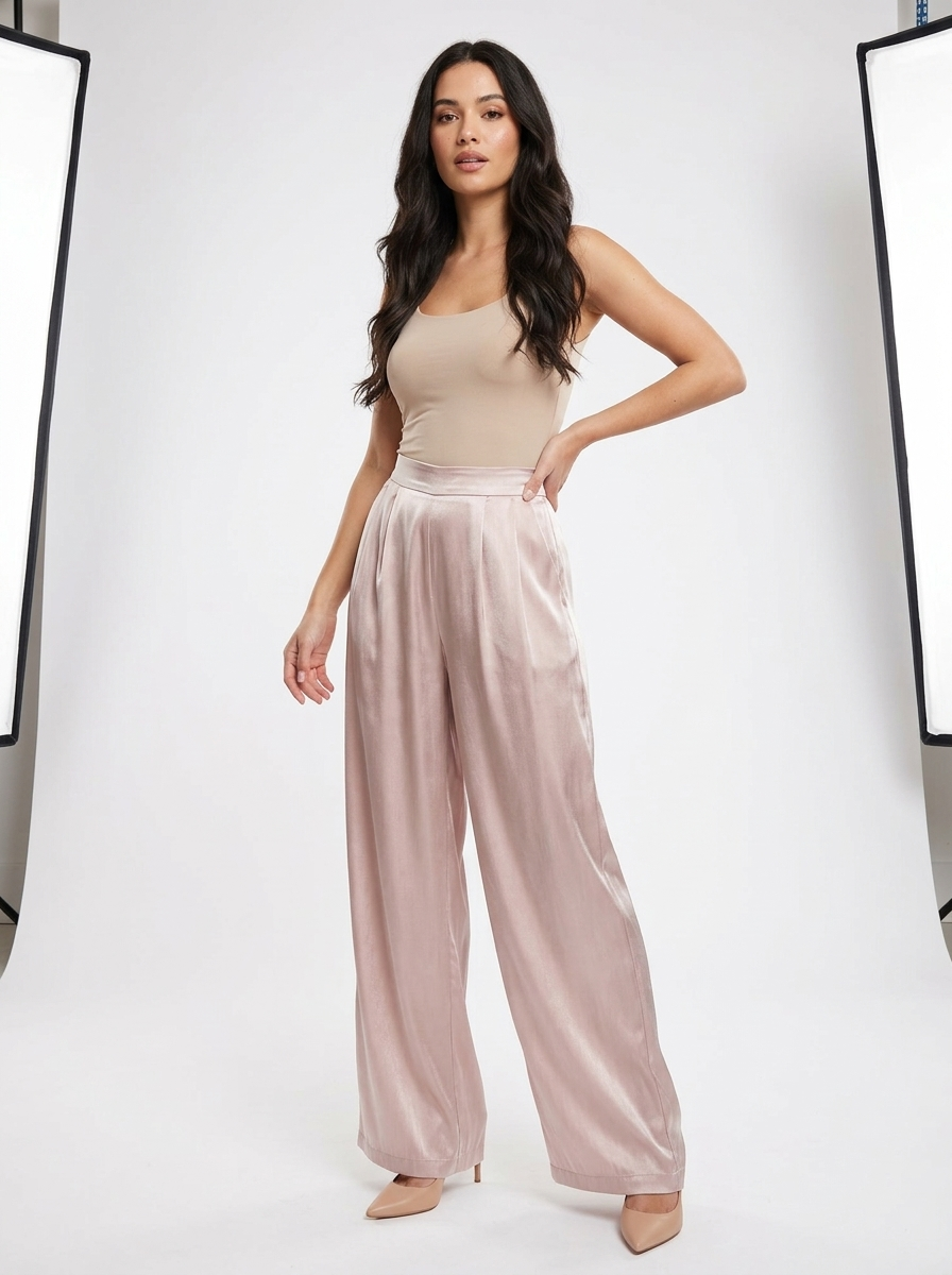 Elegant Womens Pants | Satin Balloon Trousers with Loose-Fit Design | Stylish Comfort for Spring and Summer 3