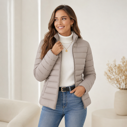 Lightweight Quilted Jacket for Women with Stand Collar & Full Zip Closure | Stylish Layer for Everyday Warmth 8