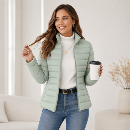 Lightweight Quilted Jacket for Women with Stand Collar & Full Zip Closure | Stylish Layer for Everyday Warmth 6