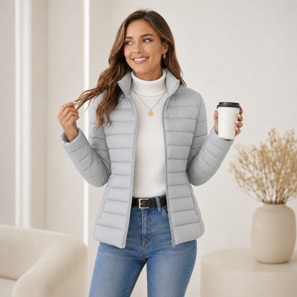 Lightweight Quilted Jacket for Women with Stand Collar & Full Zip Closure | Stylish Layer for Everyday Warmth 7
