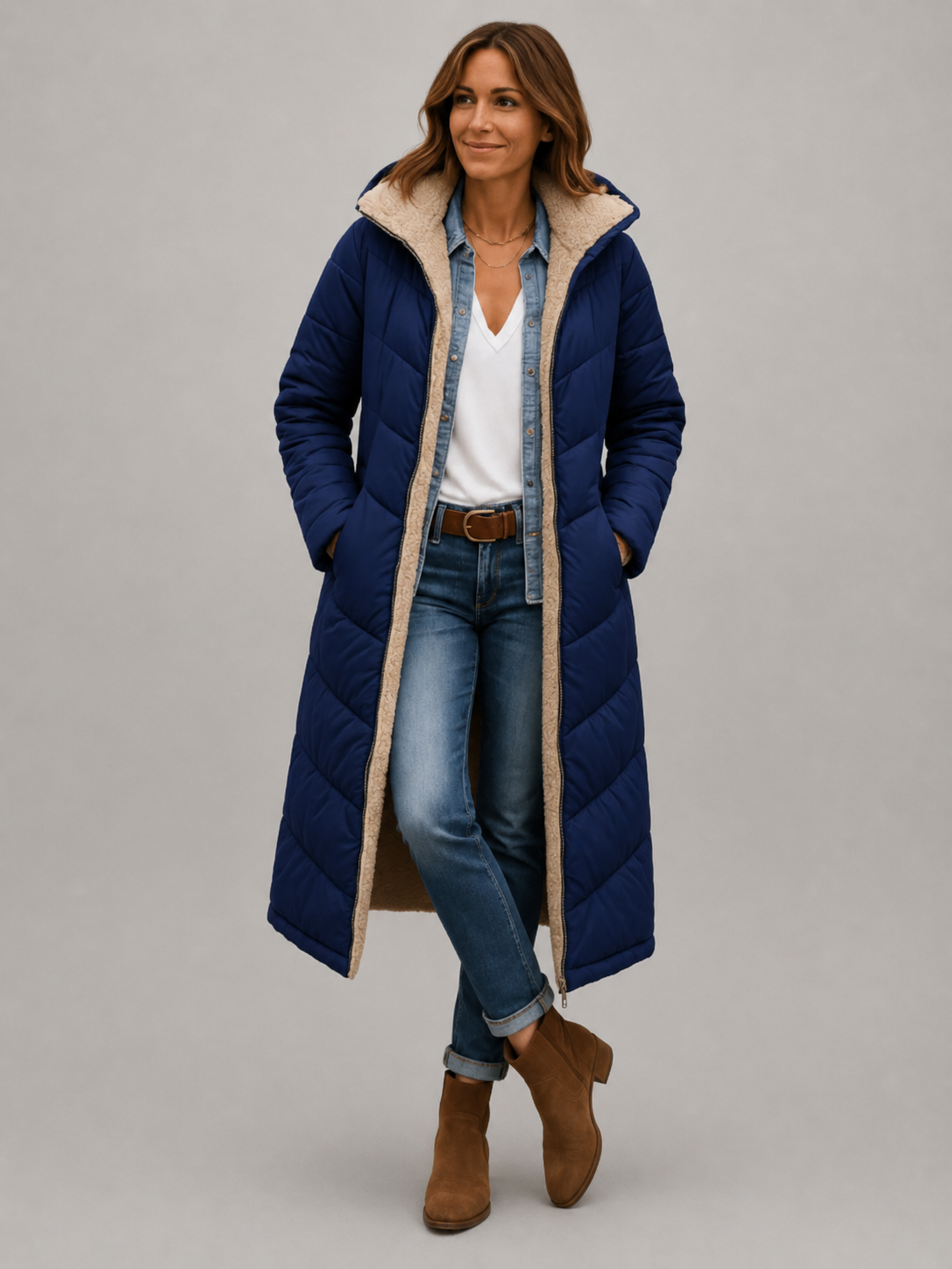 Hooded Longline Black Puffer Jacket | Ultra Warm & Lightweight Winter Coat for Women 4